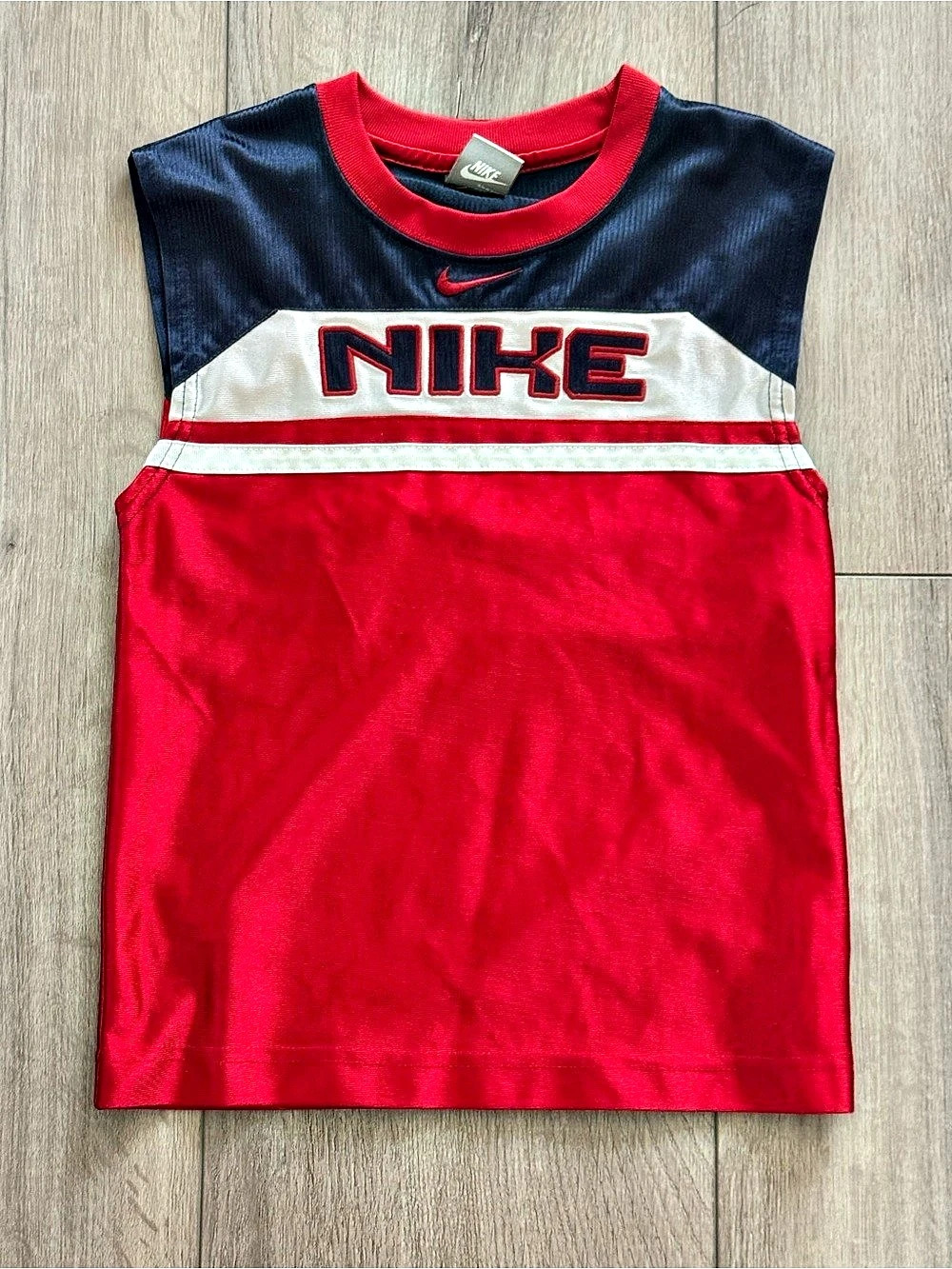 Nike Kids Color Block Sleeveless Jersey Red & Blue Size 4T